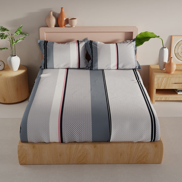 Buy Trudy Stirped Bedsheet Bedsheets from Vaaree