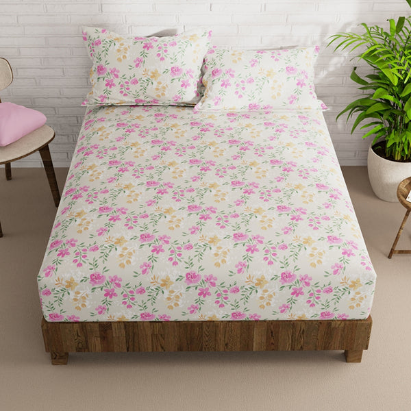 Buy Lale Floral Bedsheet Bedsheets from Vaaree