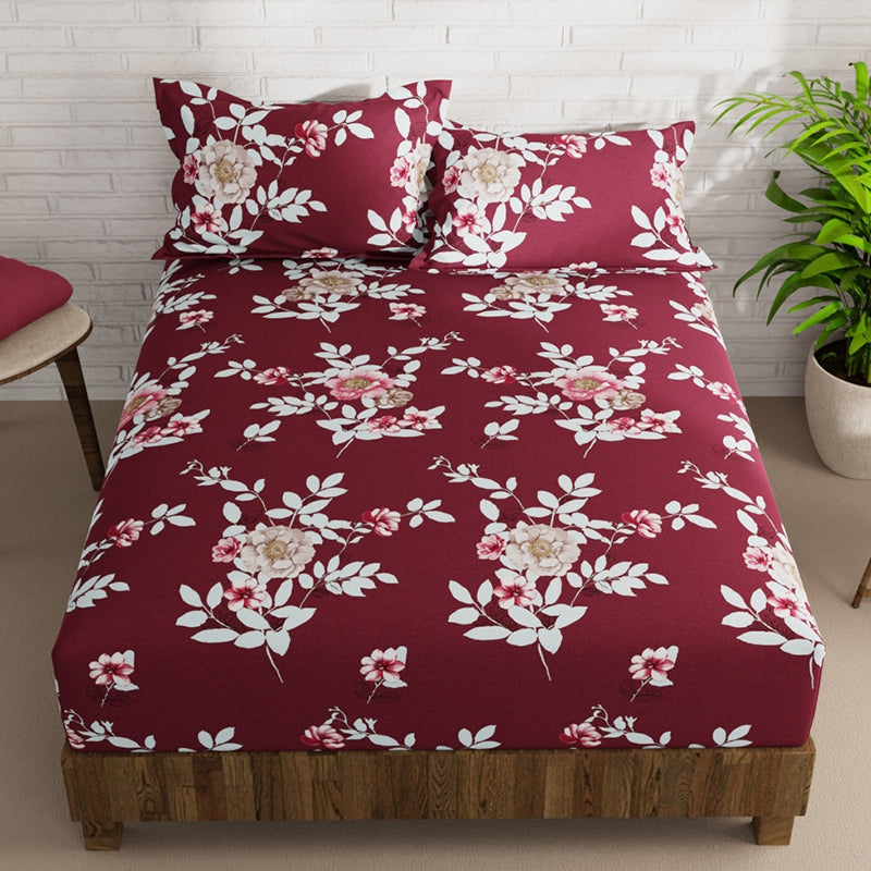 Buy Nergis Floral Bedsheet Bedsheets from Vaaree