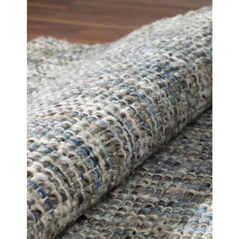 Buy Artistry Threads Hand Woven Rug - Blue & Brown Rugs from Vaaree