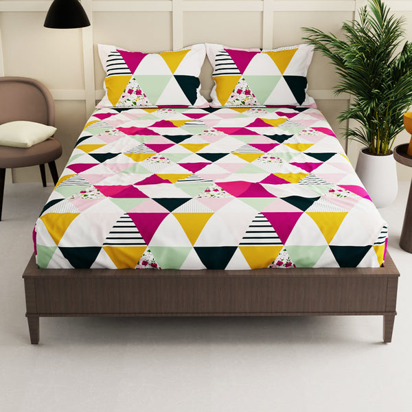 Buy Ciena Geometric Bedsheet Bedsheets from Vaaree