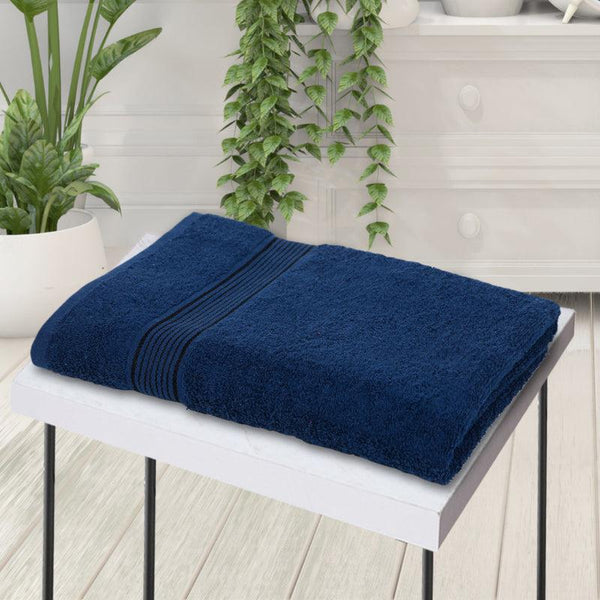 Buy Junia Bath Towel - Navy Blue Bath Towels from Vaaree