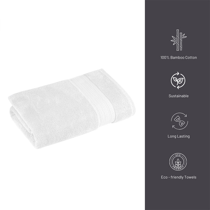 Buy Reign Bath Towel (White) - Set Of Two Bath Towels from Vaaree