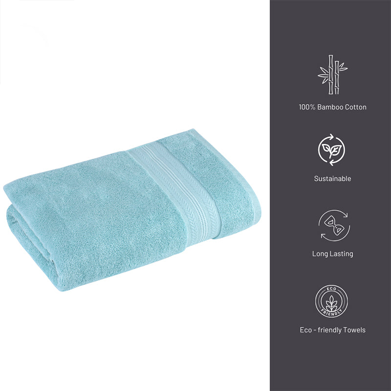 Buy Reign Bath Towel (Blue) - Set Of Two Bath Towels from Vaaree