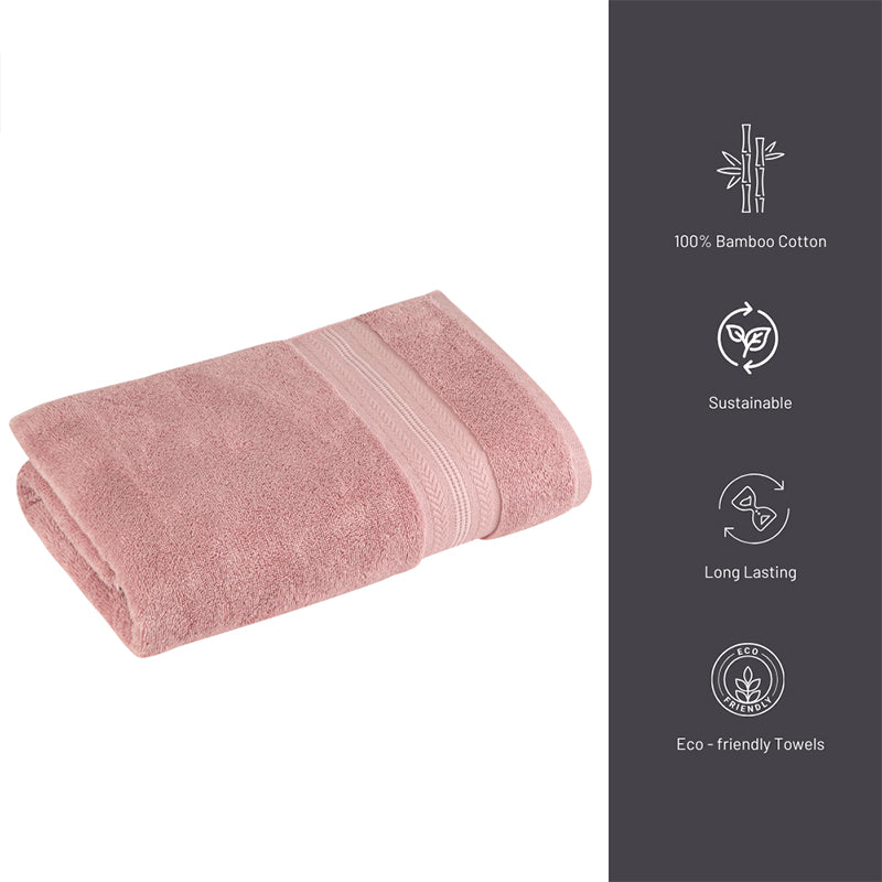 Buy Reign Bath Towel (Pink) - Set Of Two Bath Towels from Vaaree