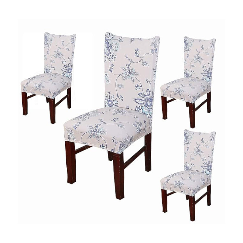 Chair Cover - Mila Floral Chair Cover - Blue & White