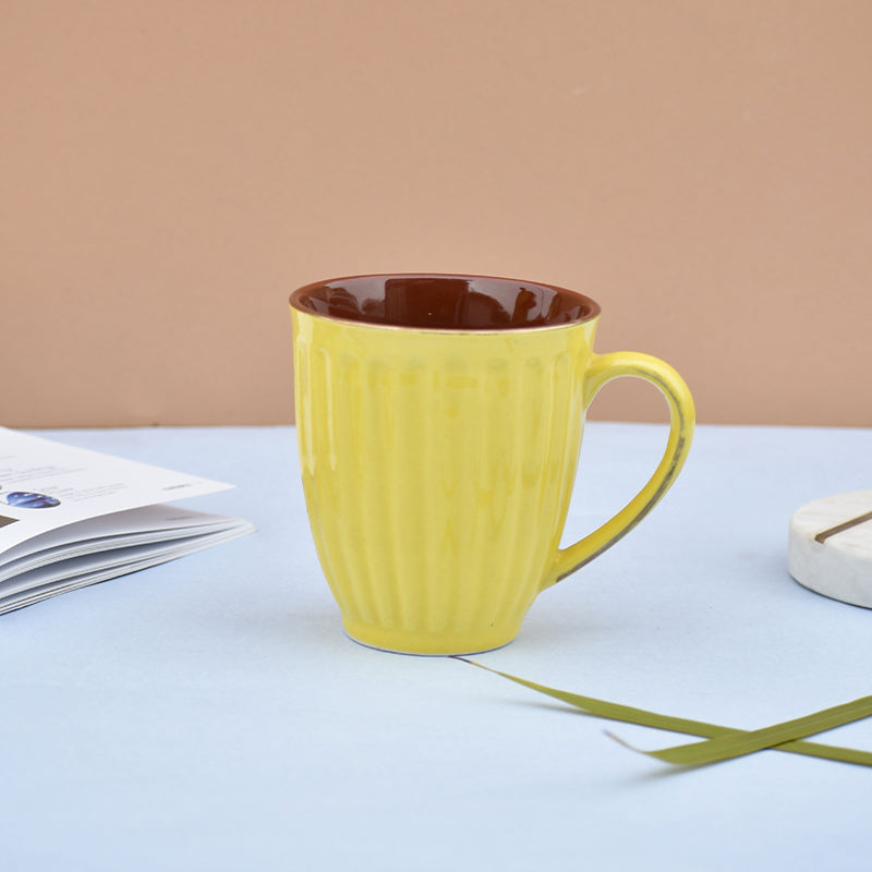 Buy Halta Ceramic Mug (Yellow) - 300 ML Mug & Tea Cup from Vaaree