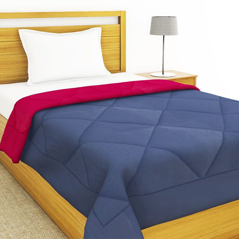 Buy Hiera Reversible Comforter - Red & Blue Comforters & AC Quilts from Vaaree