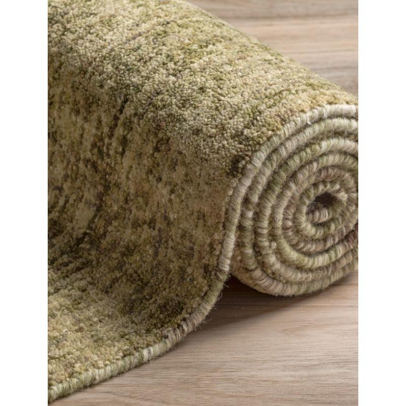 Buy Handloom Harmony Hand Woven Rug - Green & Brown Rugs from Vaaree