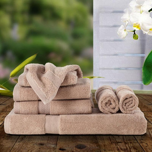 Buy Miorah Towel Combo (Beige) - Eight Piece Set Towel Sets from Vaaree