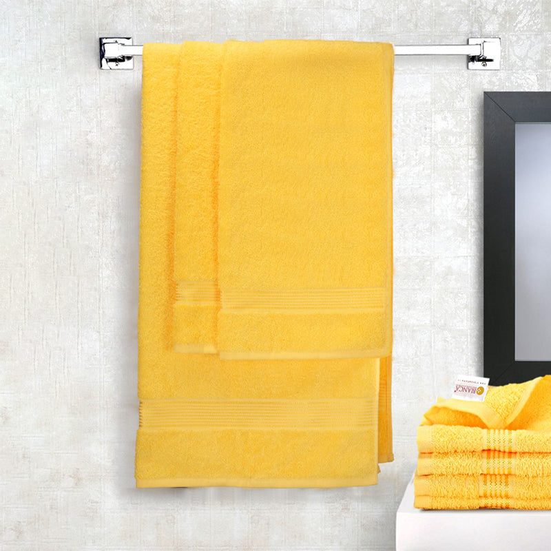 Buy Eva Quick Dry Towel Combo (Yellow) - Seven Piece Set Towel Sets from Vaaree