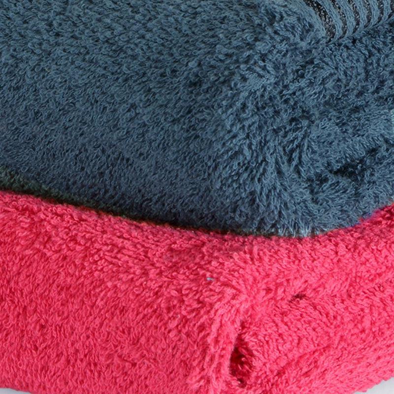 Buy Bodil Bath Towel (Red & Grey) - Set Of Two Bath Towels from Vaaree