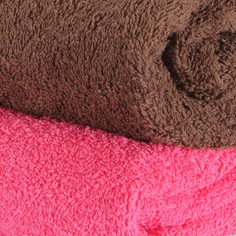 Buy Reffy Bath Towel (Pink & Brown) - Set Of Two Bath Towels from Vaaree