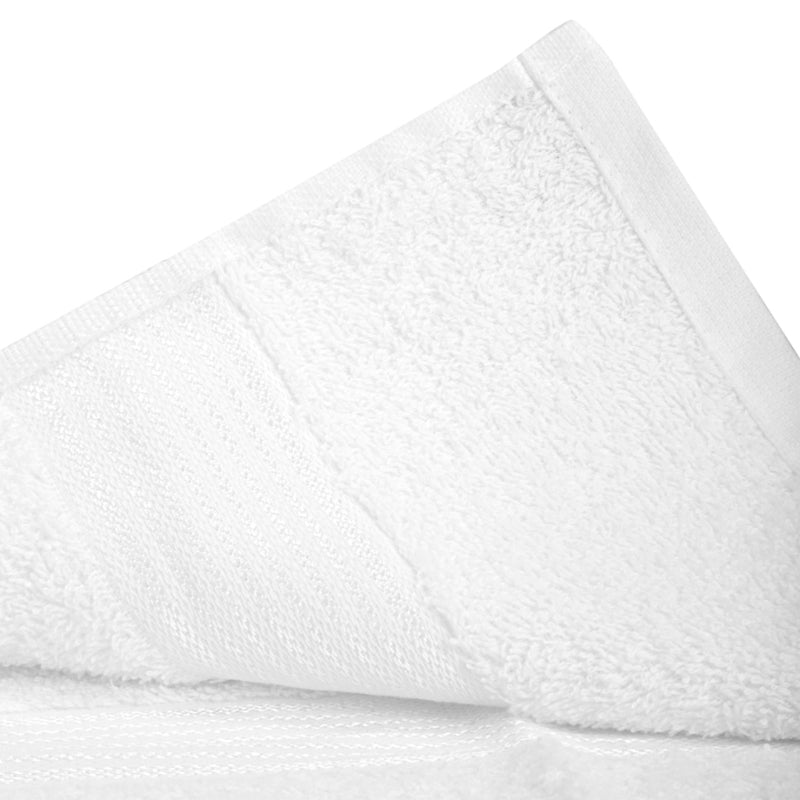 Buy Bodil Bath Towel (White & Brown) - Set Of Two Bath Towels from Vaaree