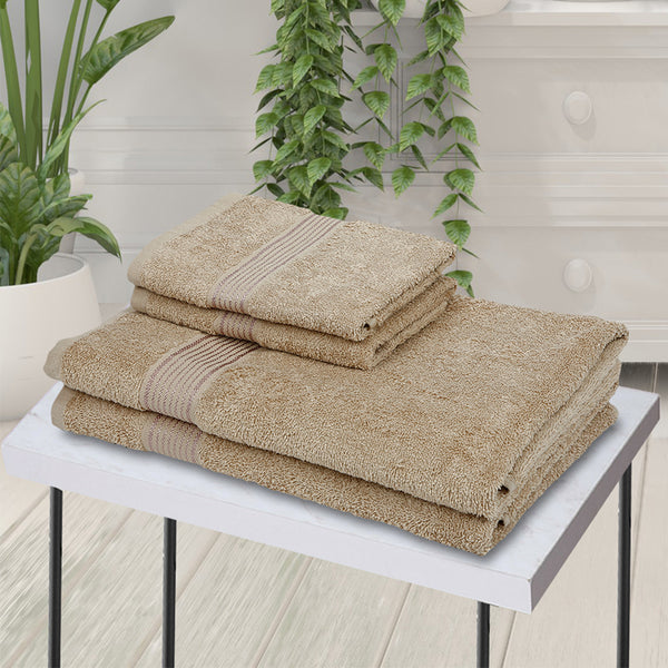 Buy Eva Quick Dry Towel Combo (Taupe) -Four Piece Set Towel Sets from Vaaree