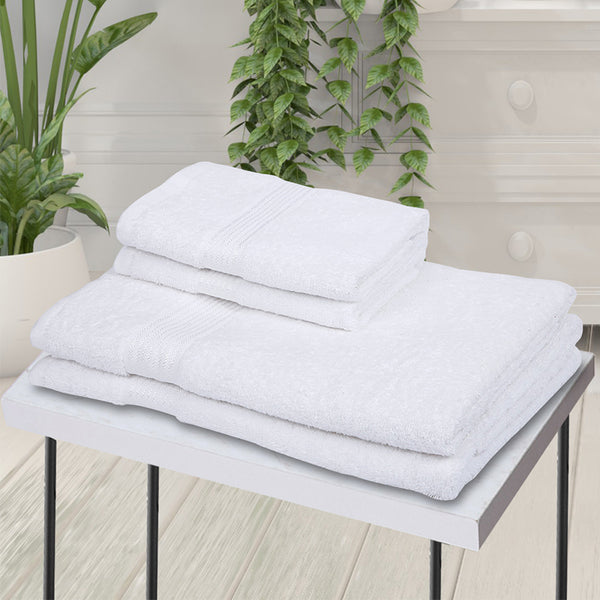 Buy Eva Quick Dry Towel Combo (White) - Four Piece Set Towel Sets from Vaaree