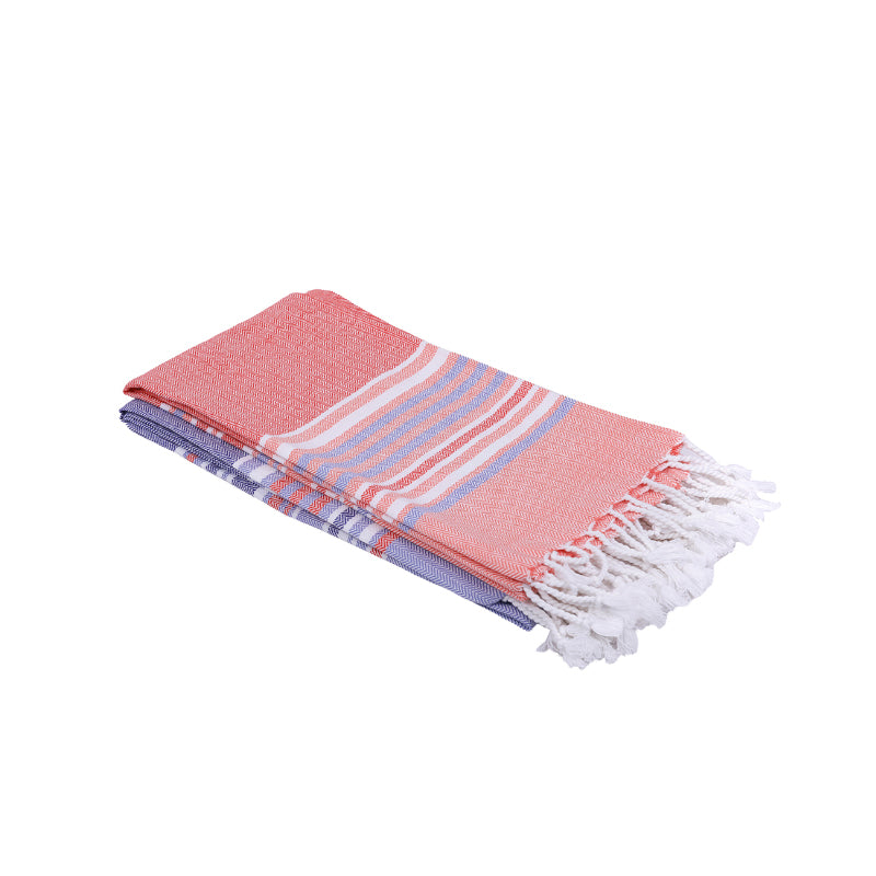 Buy Jadore Bath Towel (Peach & Lilac) - Set Of Two Bath Towels from Vaaree