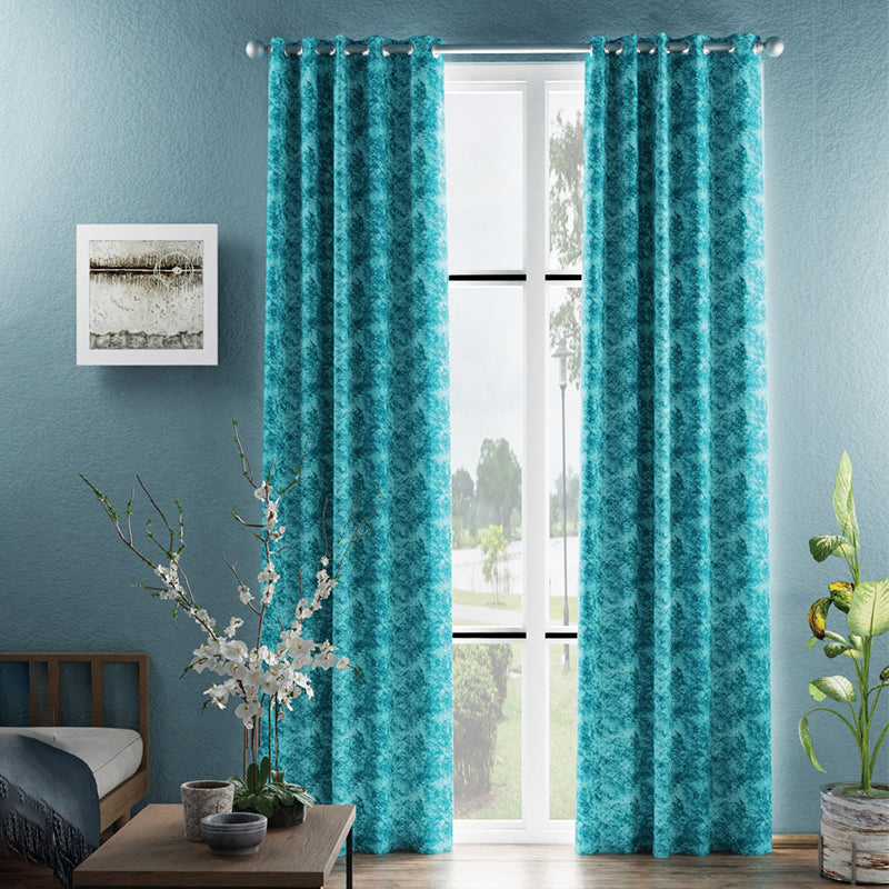 Buy Elio Jaquard Blackout Curtain - Set Of Two Curtains from Vaaree