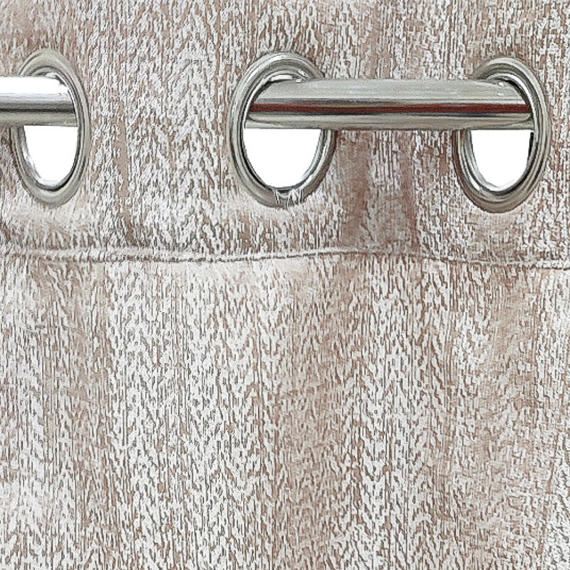 Buy Fasho Jaquard Blackout Curtain (Taupe) - Set Of Two Curtains from Vaaree