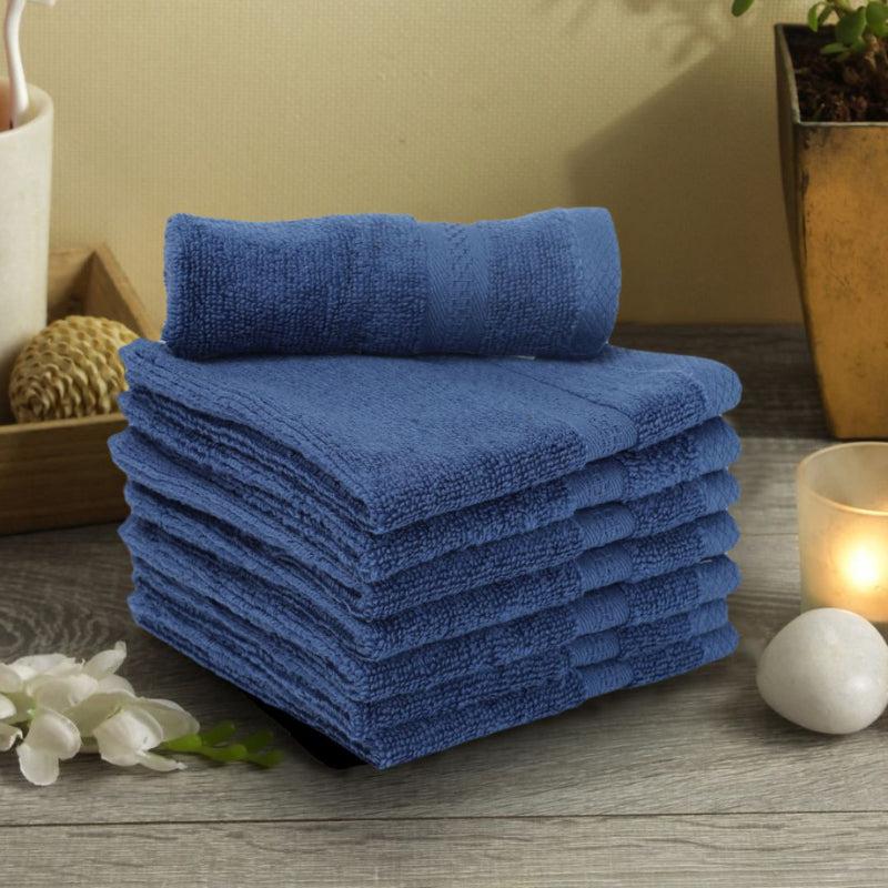 Buy Miorah Face Towel (Blue) - Set Of Eight Hand & Face Towels from Vaaree