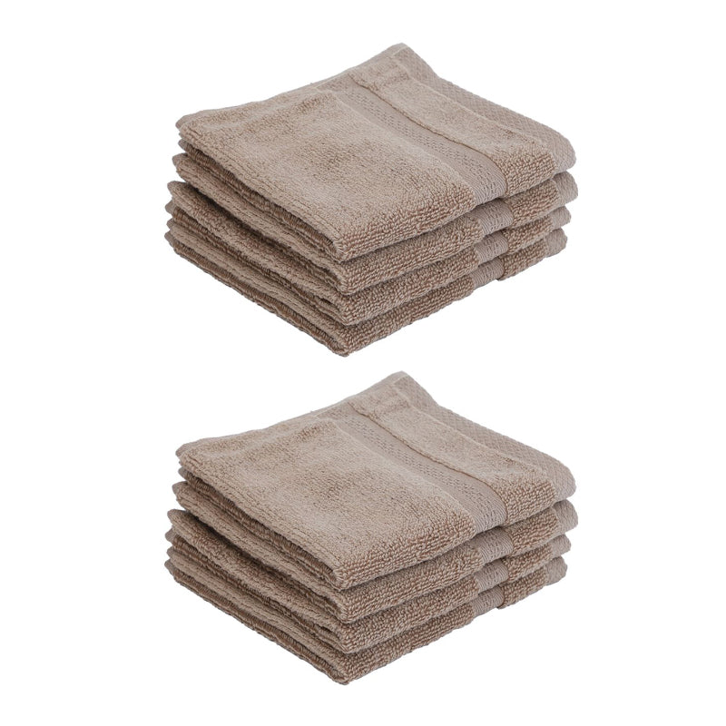 Buy Miorah Face Towel (Beige) - Set Of Eight Hand & Face Towels from Vaaree