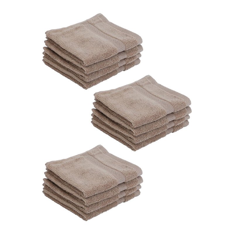 Buy Miorah Face Towel (Beige) - Set Of Twelve Hand & Face Towels from Vaaree