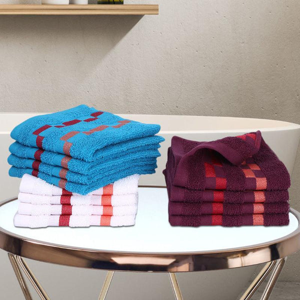 Buy Voro Delpha Face Towel - Set Of Twelve Hand & Face Towels from Vaaree