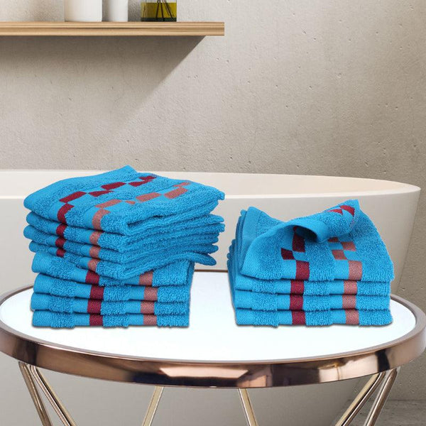 Buy Delpha Face Towel (Light Blue) - Set Of Twelve Hand & Face Towels from Vaaree