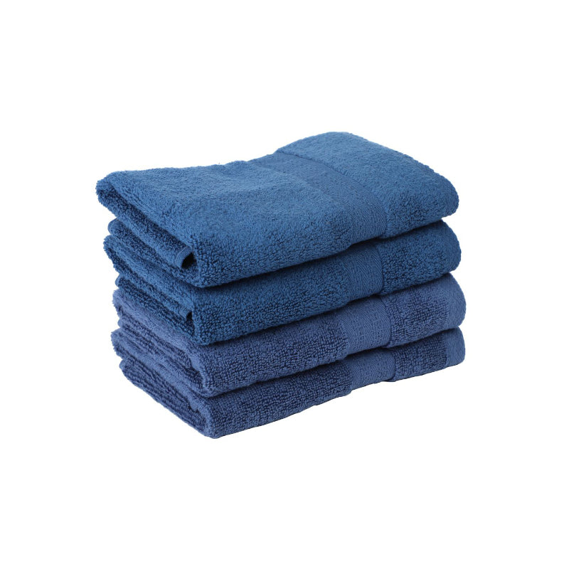 Buy Miorah Hand Towel (Blue) - Set Of Four Hand & Face Towels from Vaaree