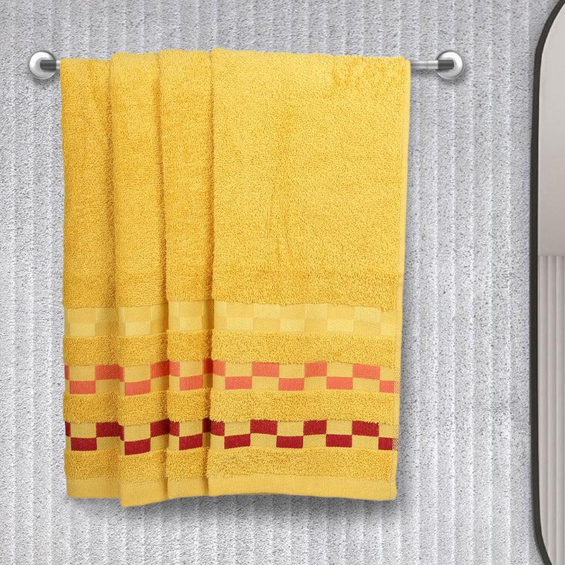 Buy Delpha Hand Towel (Yellow) - Set Of Four Hand & Face Towels from Vaaree