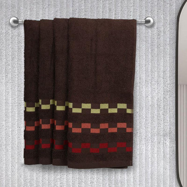 Buy Delpha Hand Towel (Brown) - Set Of Four Hand & Face Towels from Vaaree