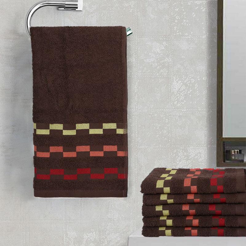 Buy Delpha Hand Towel (Brown) - Set Of Six Hand & Face Towels from Vaaree