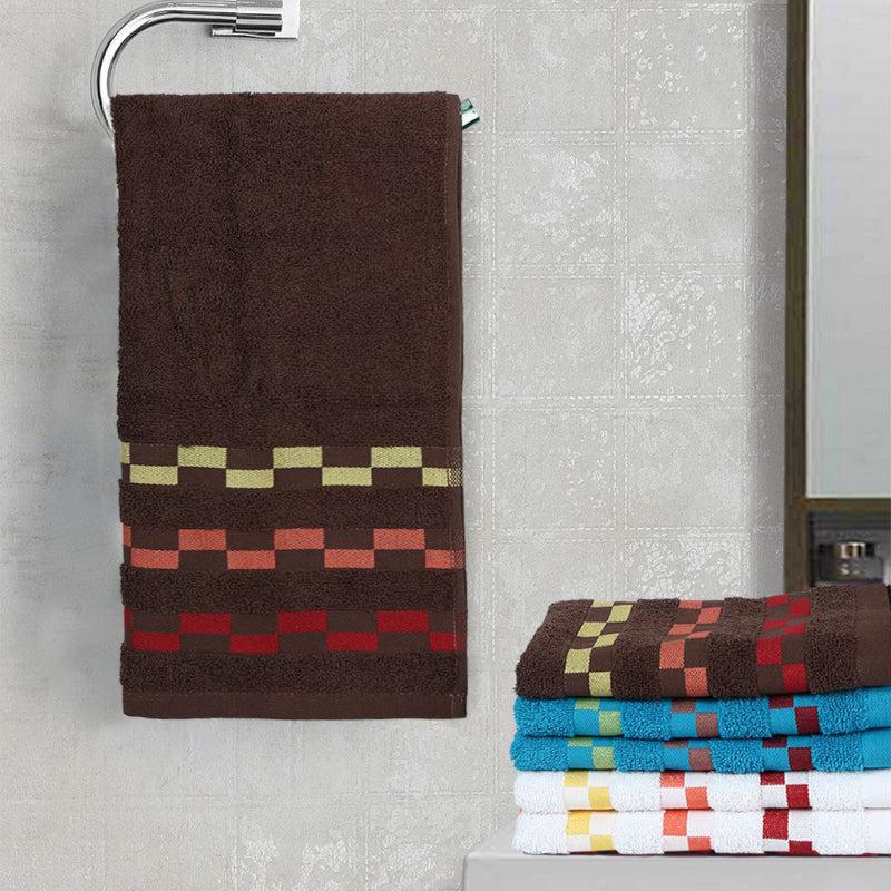 Buy Bela Delpha Hand Towel (Light Blue & Brown) - Set Of Six Hand & Face Towels from Vaaree