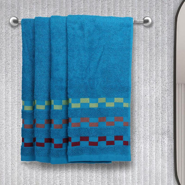 Buy Delpha Hand Towel (Light Blue) - Set Of Four Hand & Face Towels from Vaaree