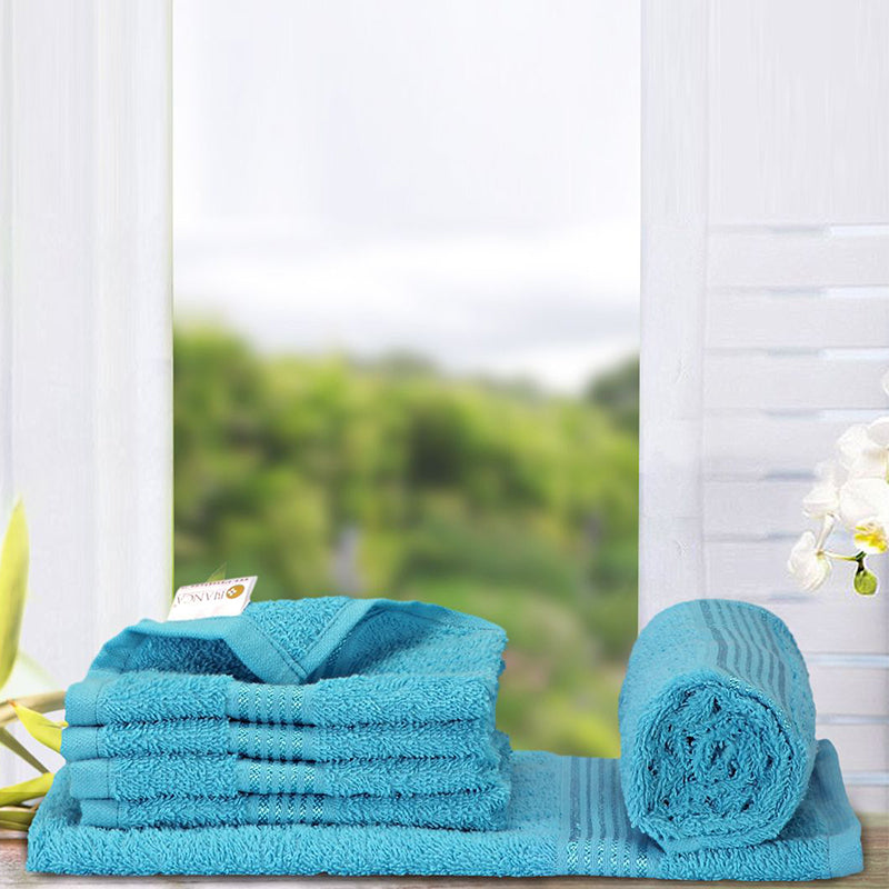 Buy Eva Quick Dry Towel Combo (Pale Blue) - Six Piece Set Towel Sets from Vaaree