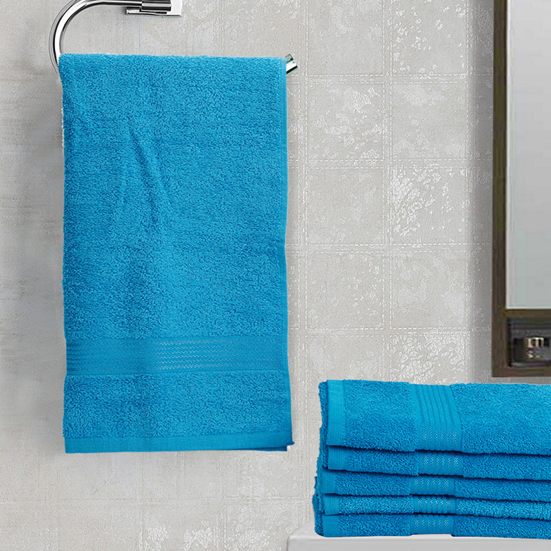 Buy Eva Quick Dry Hand Towel (Blue) - Set Of Six Hand & Face Towels from Vaaree