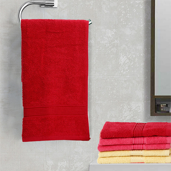 Buy Eva Quick Dry Hand Towel (Red/Pink/Yellow) - Set Of Six Hand & Face Towels from Vaaree