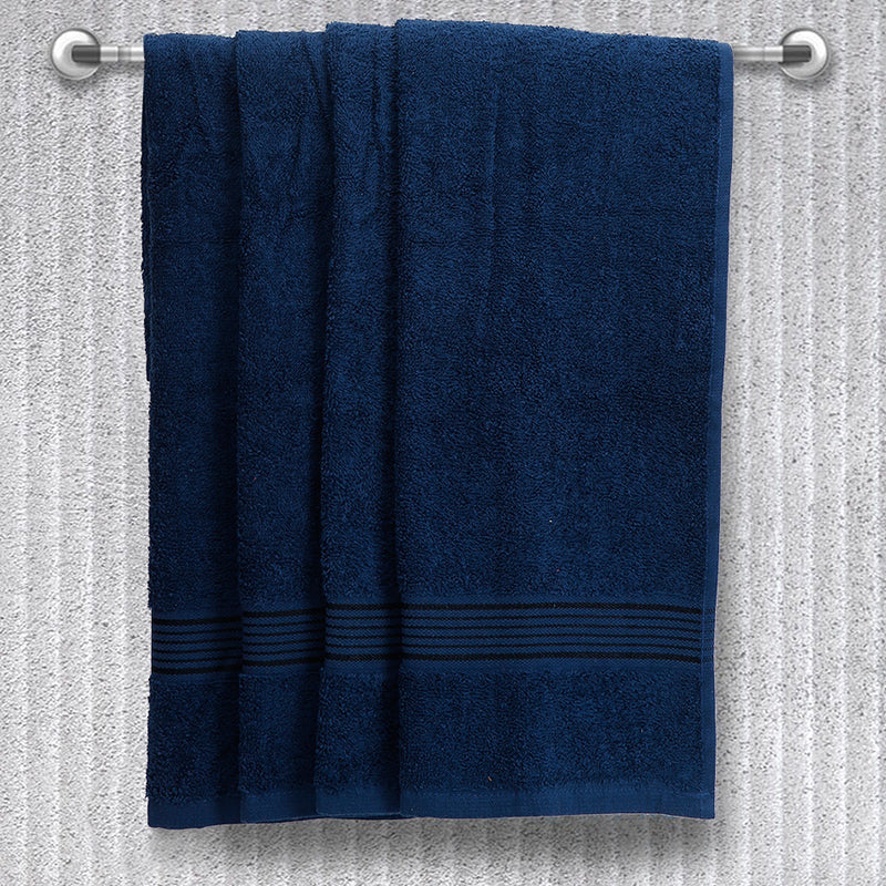 Buy Eva Quick Dry Hand Towel (Navy Blue) - Set Of Four Hand & Face Towels from Vaaree