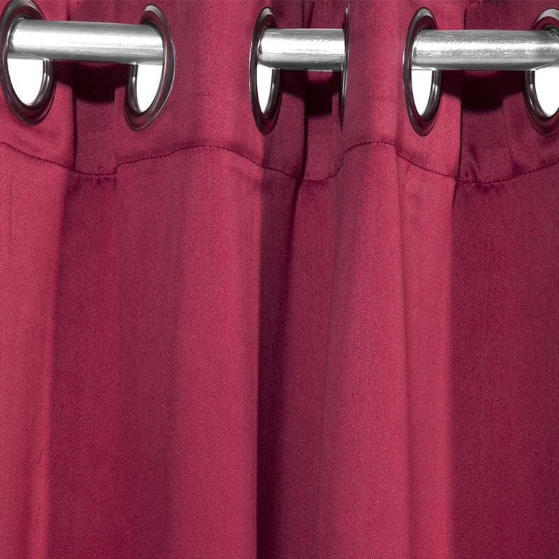 Buy Nigel Blackout Curtain (Maroon) - Set Of Two Curtains from Vaaree