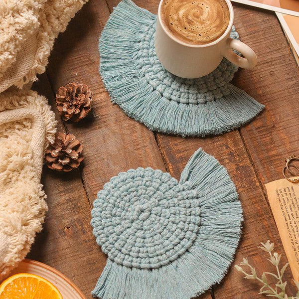 Buy Dover Handcrafted Coaster (Blue) - Set Of Two Coasters from Vaaree