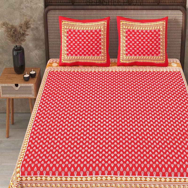 Buy Chann Ethnic Bedsheet Bedsheet - Red Bedsheets from Vaaree