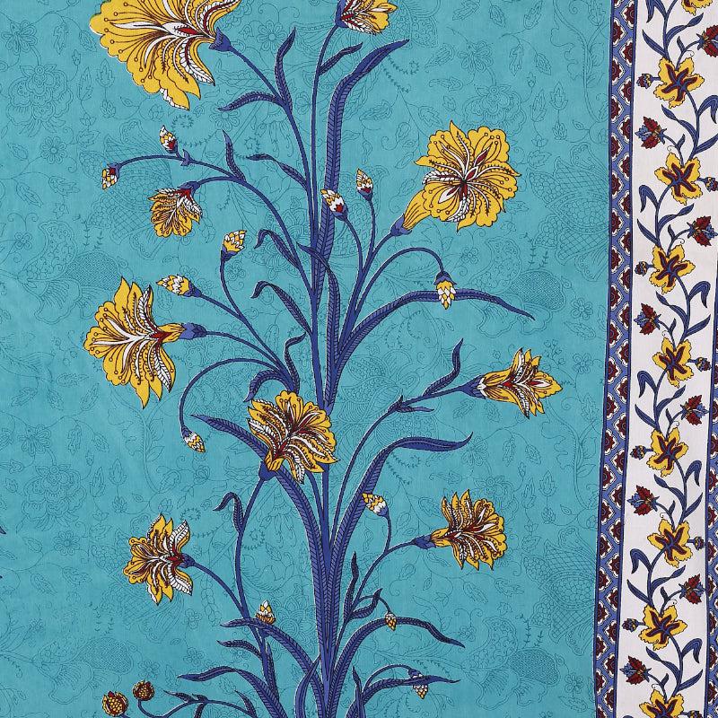 Buy Petunya Floral Bedsheet - Blue Bedsheets from Vaaree