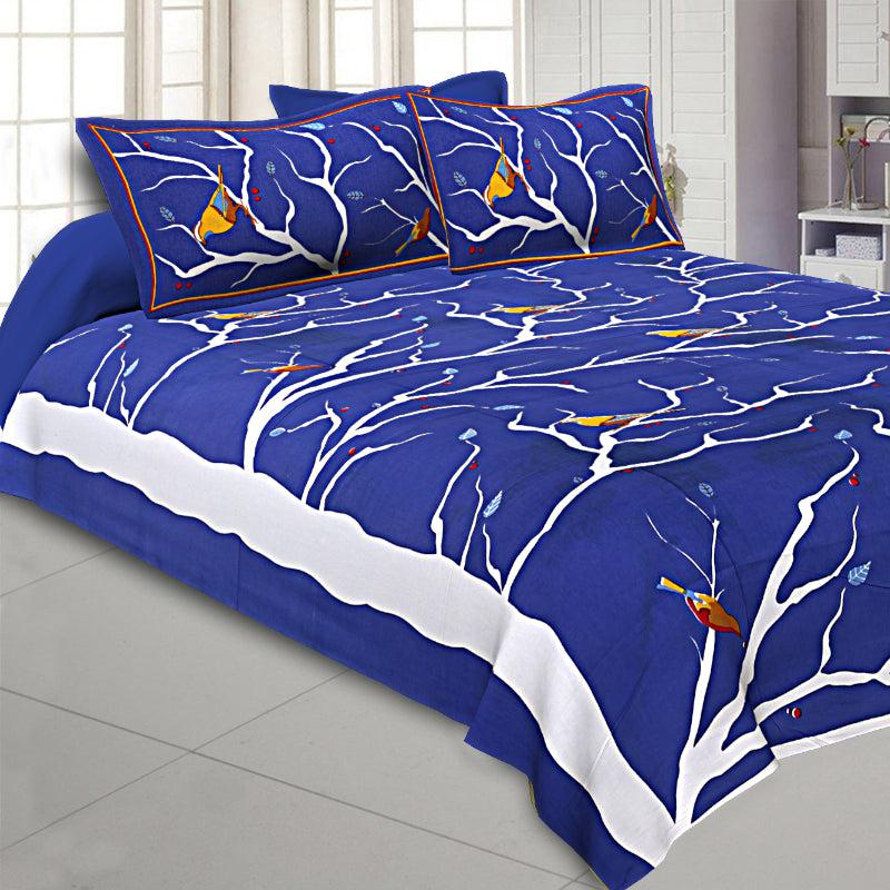 Buy Bageecha Bedsheet - Blue Bedsheets from Vaaree