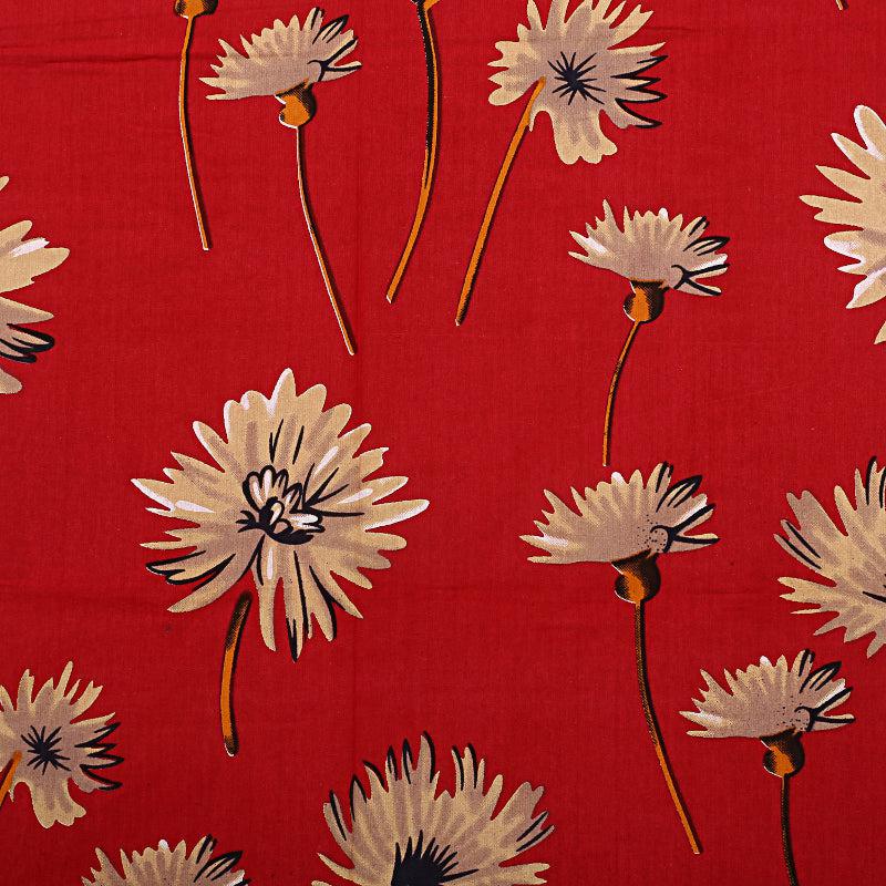 Buy Pansy Floral Bedsheet - Red Bedsheets from Vaaree