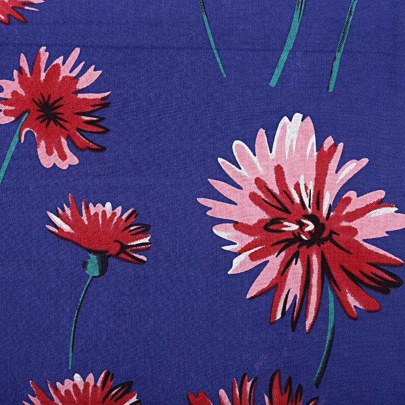 Buy Pansy Floral Bedsheet - Blue Bedsheets from Vaaree