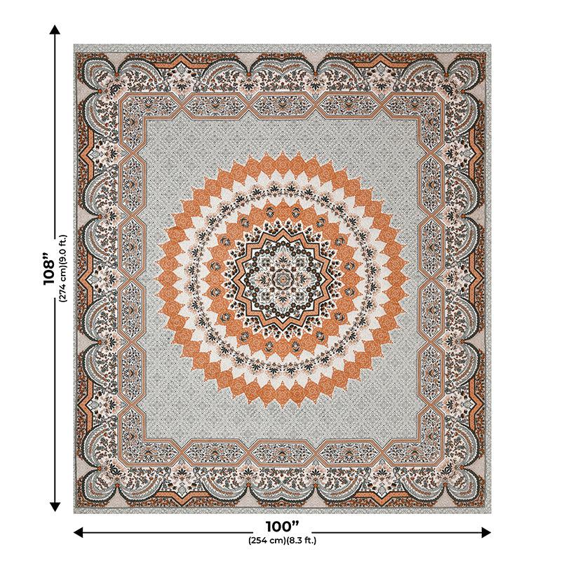 Buy Chaital Ethnic Bedsheet - Grey,Brown Bedsheets from Vaaree