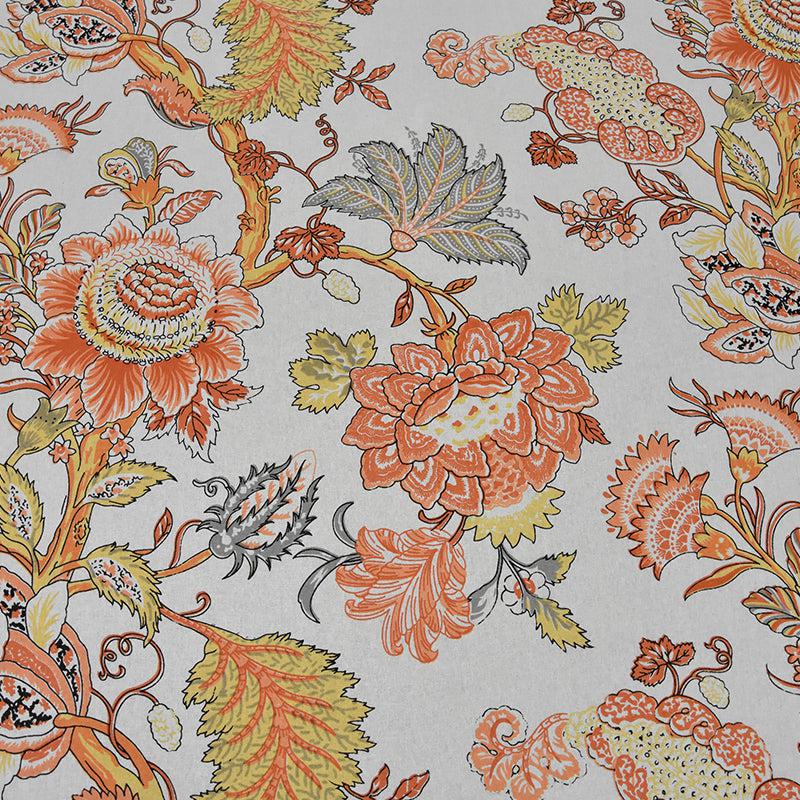 Buy Panna Floral Bedsheet - Orange Bedsheets from Vaaree