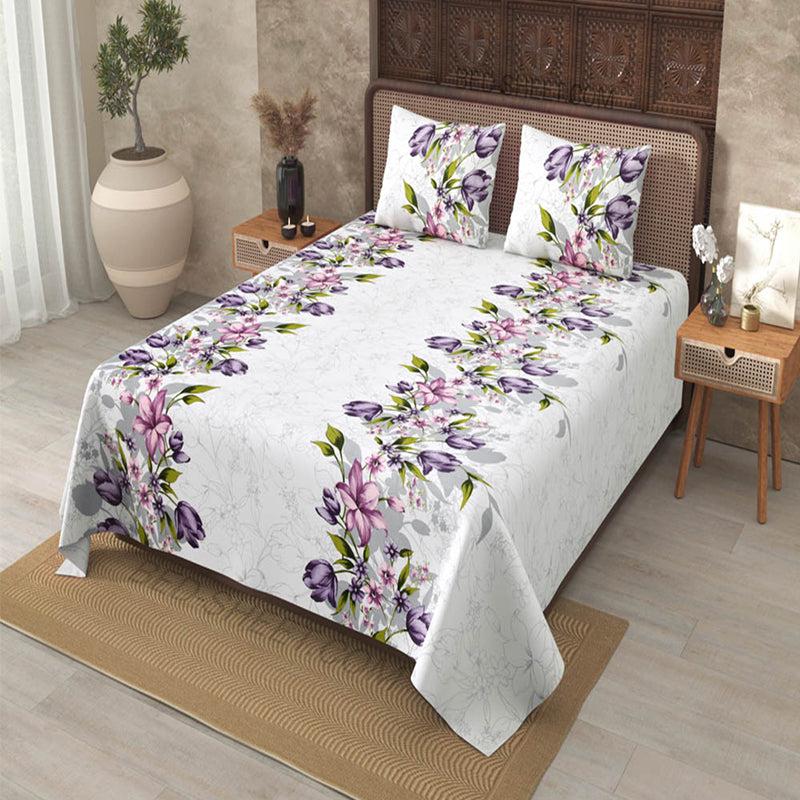 Buy Navin Floral Bedsheet - White Bedsheets from Vaaree