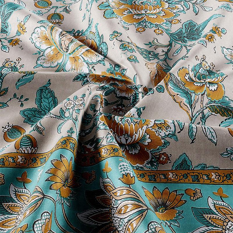 Buy Dahlia Floral Bedsheet - Green Bedsheets from Vaaree