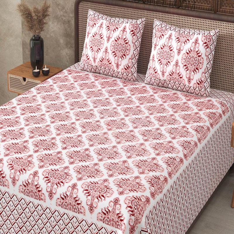 Buy Dhutha Ethnic Bedsheet - Red Bedsheets from Vaaree